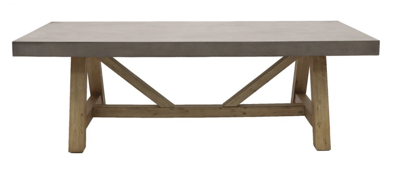 cement and wood outdoor table