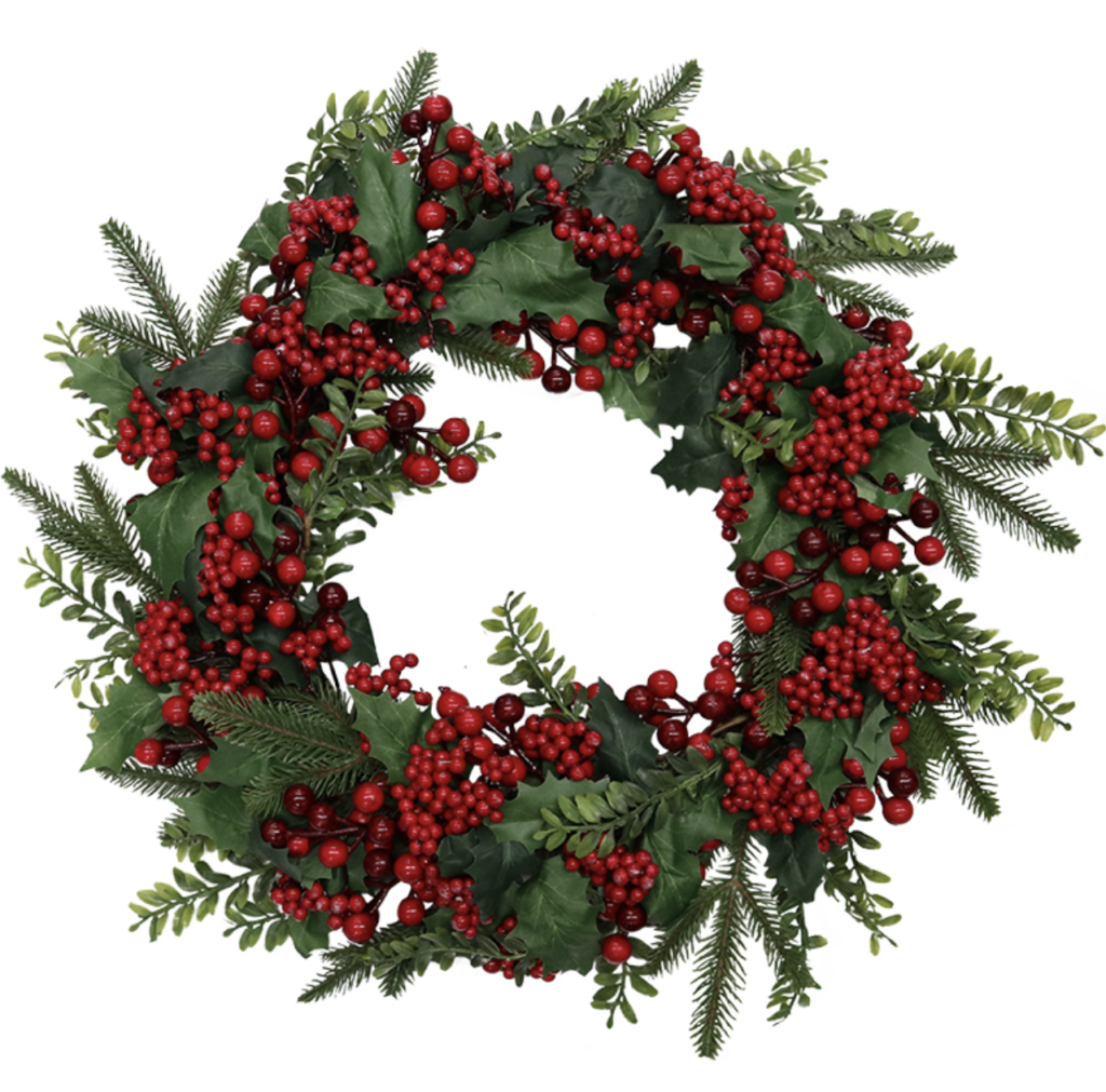 Red Berry Pine Wreath - Ido Interior Design Online